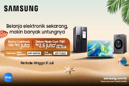 Diskon 5% Samsung TV & Audio