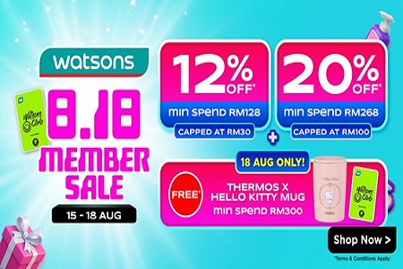 Watsons 8.18 Member Sale