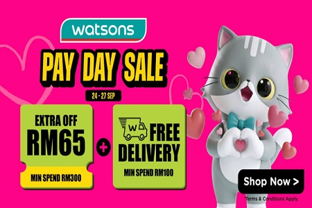 Watsons Payday: Save Up to RM65!