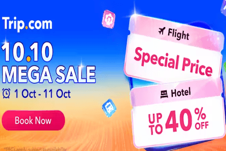 50% Off on 10.10. Travel Mega Sale