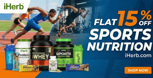 Flat 15% Off Sports Nutrition