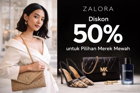 Diskon 50% untuk Pilihan Merek Mewah